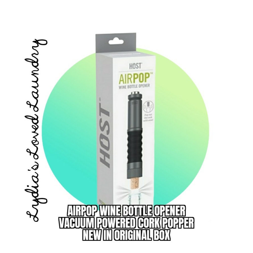 🌞 5/$20 Airpop Wine Bottle Opener New In Box -  Grey